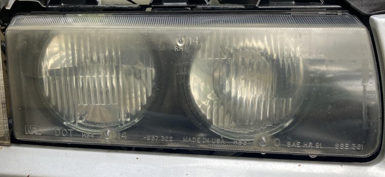 A shot of my passenger headlight, cloudy and yellowing