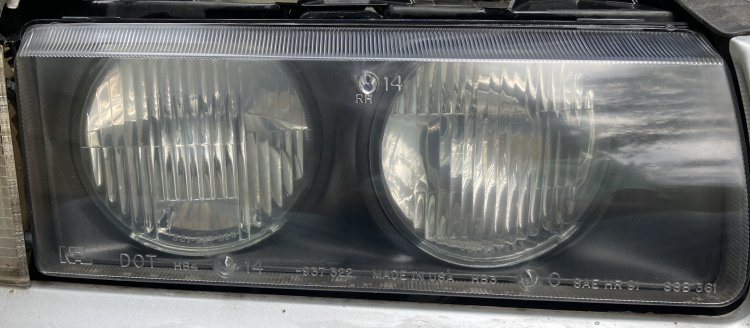 A shot of my headlight after buffing; the haze is gone